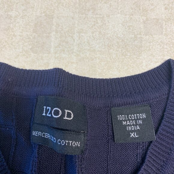 IZOD Navy Blue Men's Pullover Sweater Vest XL - Picture 3 of 10